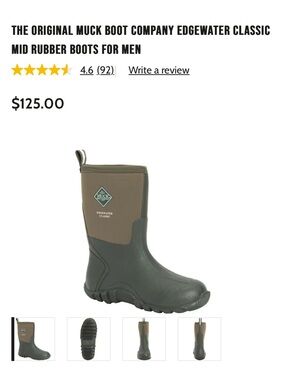 The Original Muck Boot Company Edgewater Classic Mid Rubber Boots - Olive/Khaki